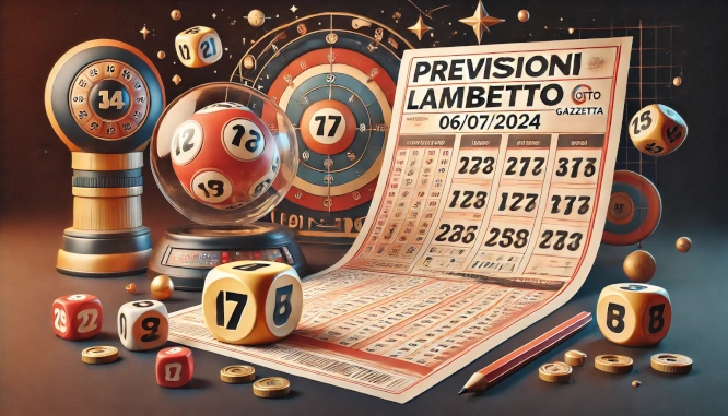 Previsioni Lotto Ambetto del 06/07/2024