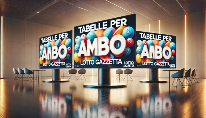 Tabelle per ambo del 05/12/2024