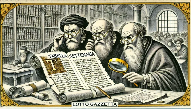 La Tabella SETTENARIA per il 28/01/2025 1 set25012025