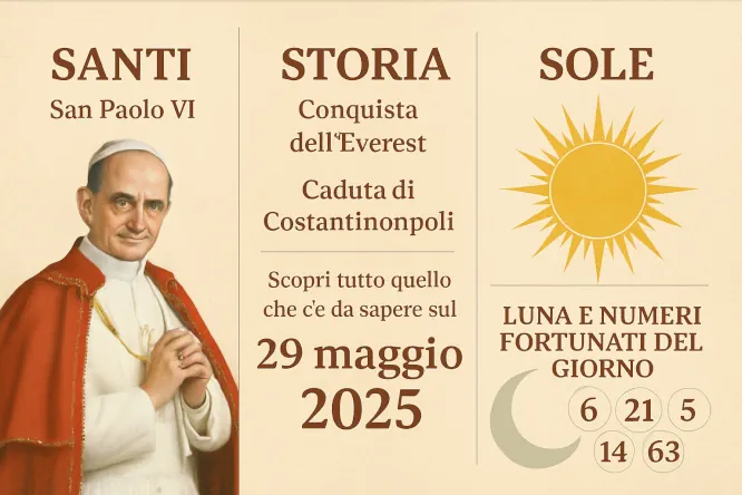 Almanacco 29 Maggio 2025 6 Almanacco 29 Maggio 2025