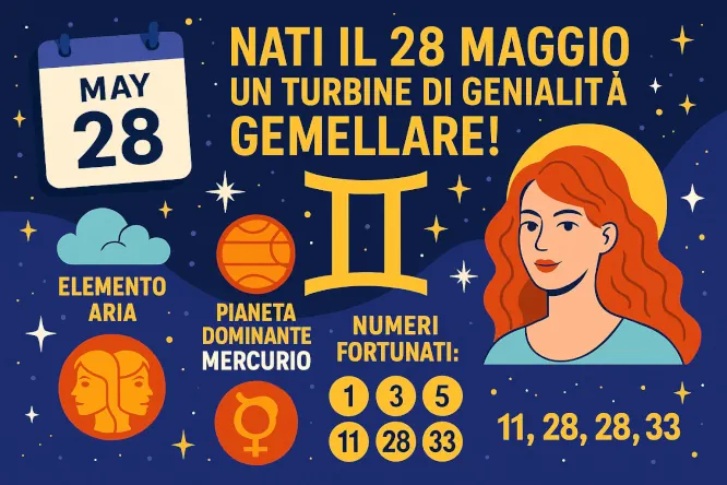 Nati il 28 Maggio: Carattere e Numeri