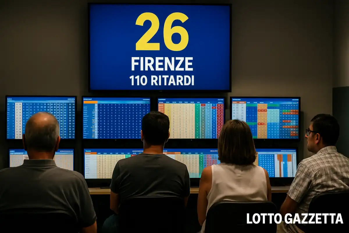 Lotto, il 26 su Firenze vola a 110 turni di assenza