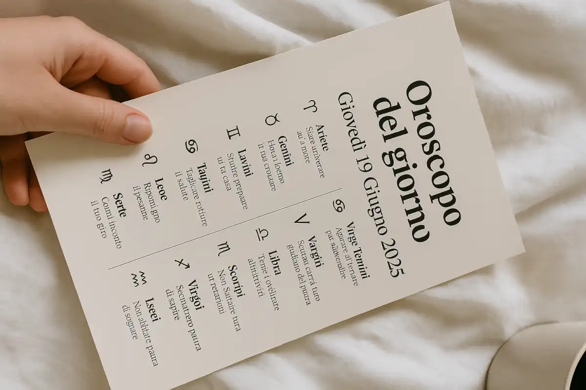 Oroscopo del giorno – Giovedì 19 Giugno 2025 6 Oroscopo del giorno – Giovedì 19 Giugno 2025