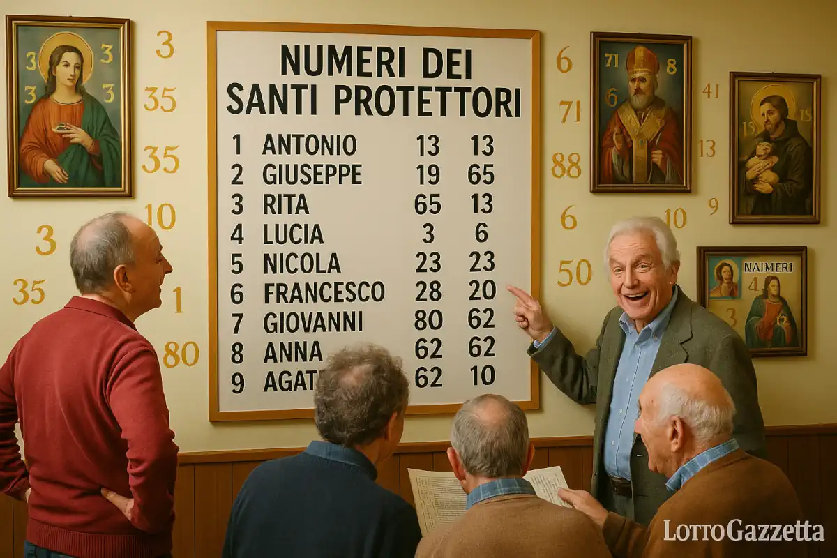 Numeri del Santo Protettore del 10/07/2025