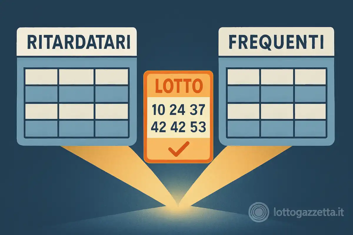 Abbinamenti per Ritardatari e Frequenti per il 22/07/2025