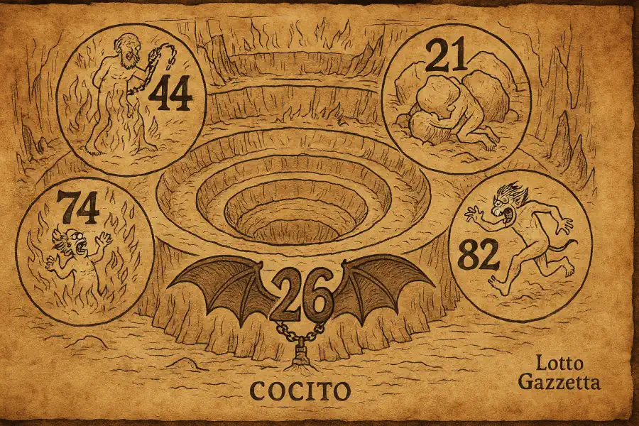 Divina Commedia del Lotto: il 26 è un Inferno da 138 Gironi 6 Divina Commedia del Lotto: il 26 è un Inferno da 138 Gironi