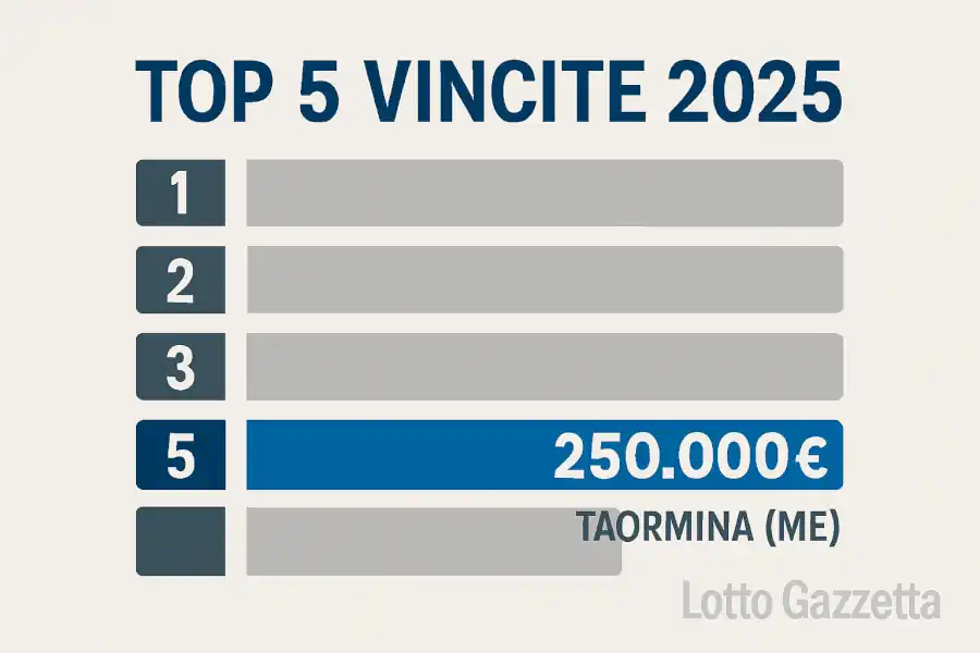 Vincite 10eLotto: Taormina Esplode con un Colpo da 250.000€ 8 Vincite 10eLotto: Taormina Esplode con un Colpo da 250.000€