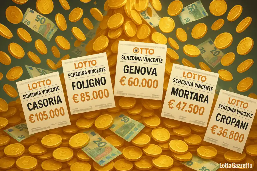 Vincite Lotto: Campania in Festa con un Assalto da 70.000€! 9 Vincite Lotto: Campania in Festa con un Assalto da 70.000€!