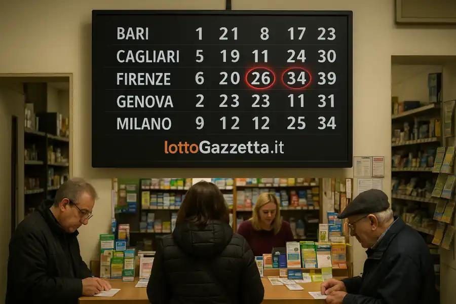 Lotto, il 34 Raggiunge Quota 90: Ora Firenze Fa Tremare con 2 MAXI Ritardatari 9 Lotto, il 34 Raggiunge Quota 90: Ora Firenze Fa Tremare con 2 MAXI Ritardatari