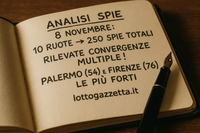 Analisi delle Spie 8 Novembre: le 10 Convergenze Vincenti 7 Analisi delle Spie 8 Novembre: le 10 Convergenze Vincenti