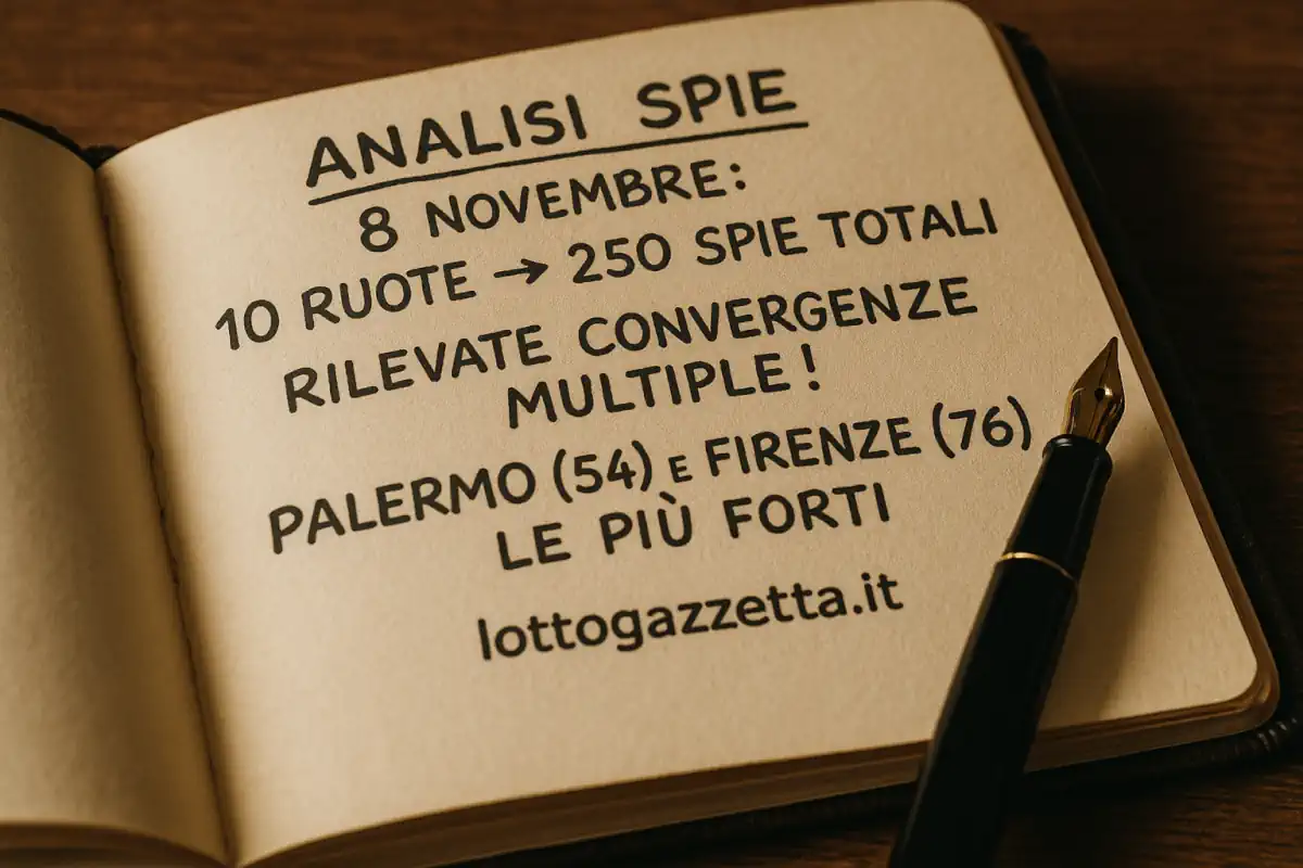 Analisi delle Spie 8 Novembre: le 10 Convergenze Vincenti