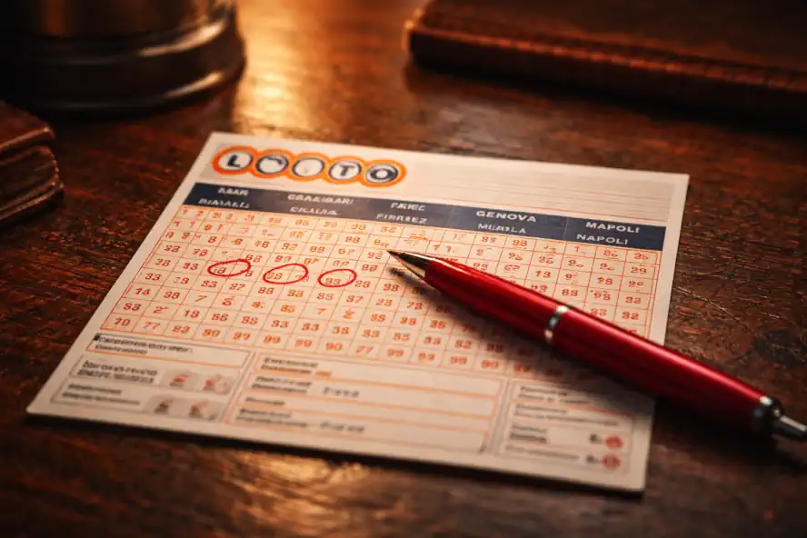 Previsioni Lotto Ciclica Periodica Gennaio schedina compilata su tavolo