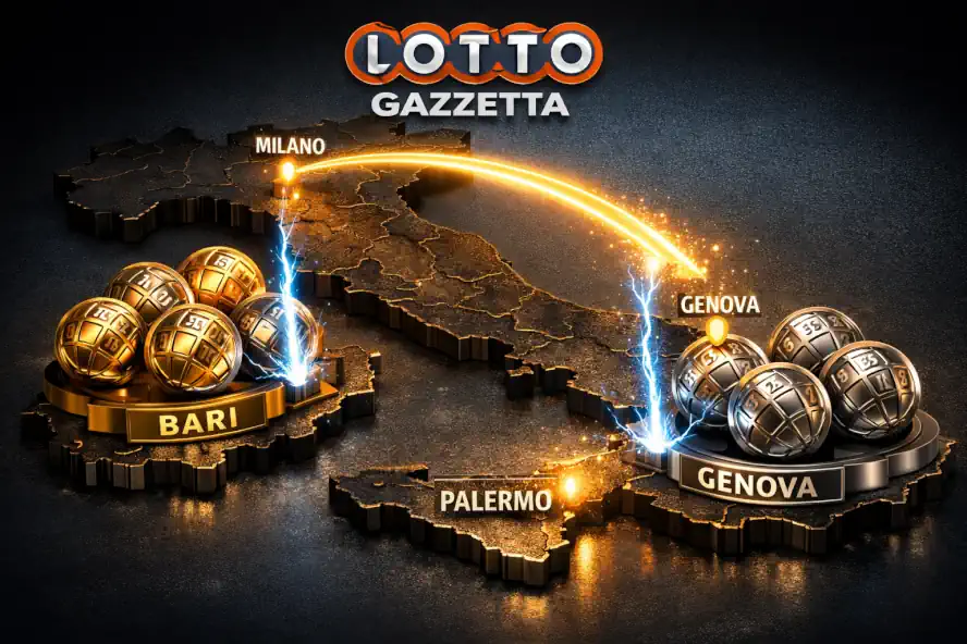 Metodo Ambi Uguali Milano Palermo: La Strategia per Vincere 6 Grafica ruote Lotto Bari e Genova con connessione energetica Milano Palermo metodo Gino Pinna