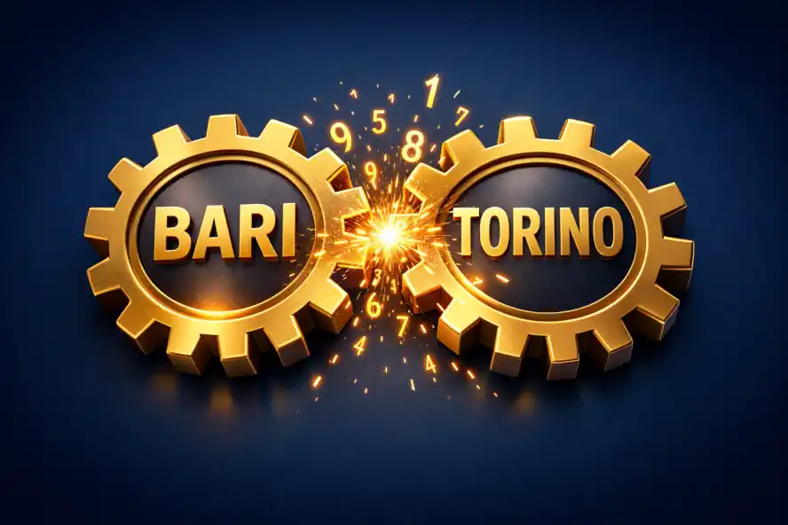 Metodo Lotto Bari Torino: Ingranaggi dorati che rappresentano la statistica delle due ruote