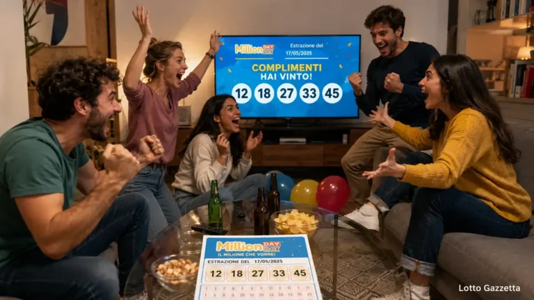 MillionDay oggi: numeri vincenti ed Extra 5 Estrazioni MillionDay e MillionDay Extra