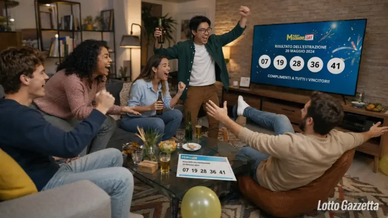 MillionDay oggi: numeri vincenti ed Extra 5 MillionDay e MillionDay Extra