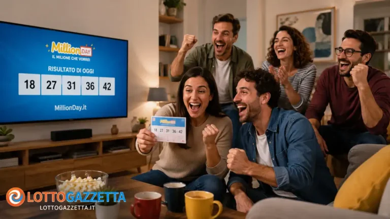 MillionDay oggi: numeri vincenti ed Extra 5 Estrazioni MillionDay e MillionDay Extra