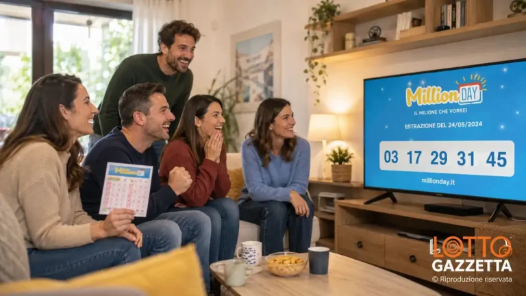MillionDay oggi: numeri vincenti ed Extra 5 Estrazioni MillionDay e MillionDay Extra