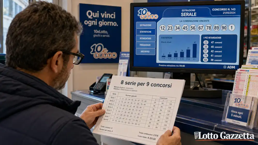 10eLotto serale: 8 serie da seguire per 9 concorsi 7 10eLotto serale: 8 serie da seguire per 9 concorsi