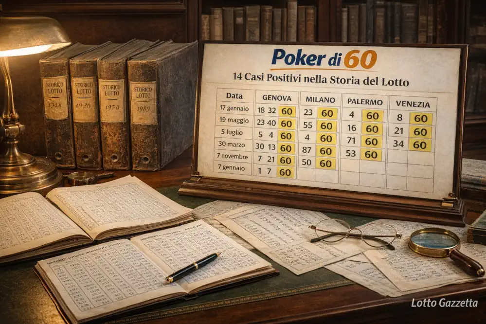 Poker di 60: 14 casi perfetti sempre vincenti con previsione 9 Poker di 60: 14 casi perfetti sempre vincenti con previsione