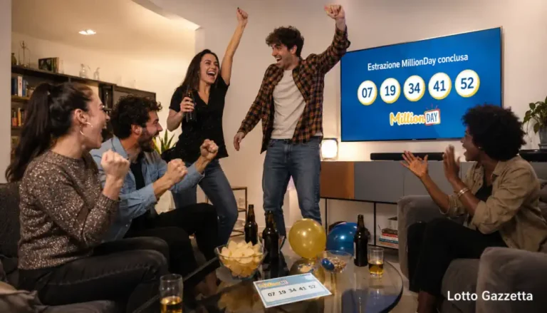 MillionDay oggi: numeri vincenti ed Extra 4 MillionDay e MillionDay Extra