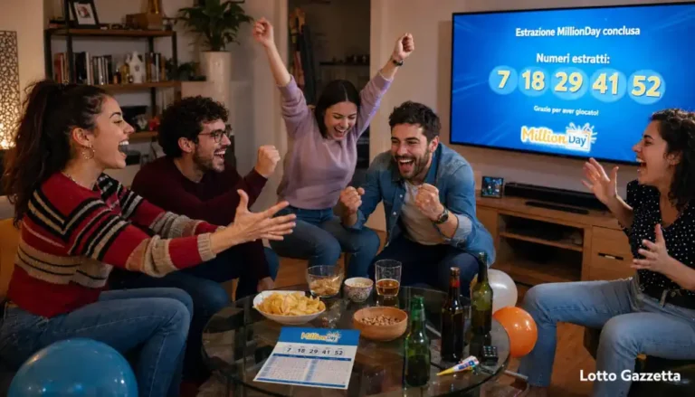 MillionDay oggi: numeri vincenti ed Extra 4 MillionDay e MillionDay Extra
