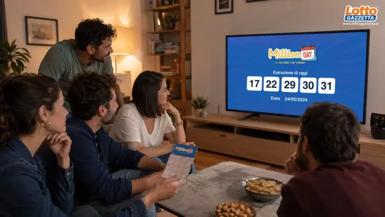 MillionDay oggi: numeri vincenti ed Extra 5 Estrazioni MillionDay e MillionDay Extra