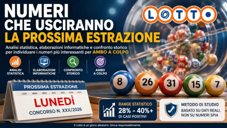 Numeri Lotto per la prossima Estrazione 10 Numeri Lotto del lunedì