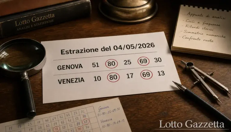 Analisi Lotto 4 maggio: doppia isotopia 80-69 5 Analisi Lotto 4 maggio: doppia isotopia 80-69