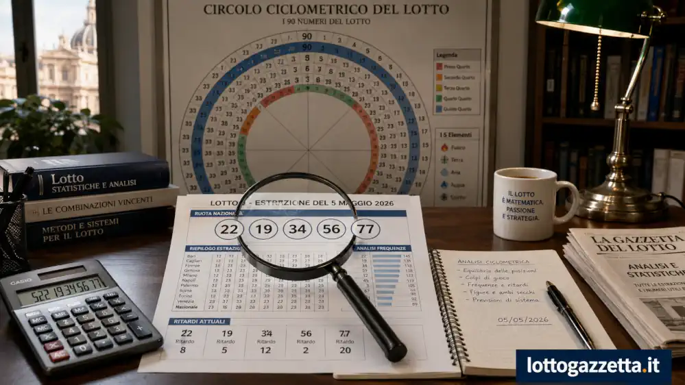 Analisi Lotto 5 maggio 2026: il nodo 22 6 Analisi Lotto 5 maggio 2026: il nodo 22