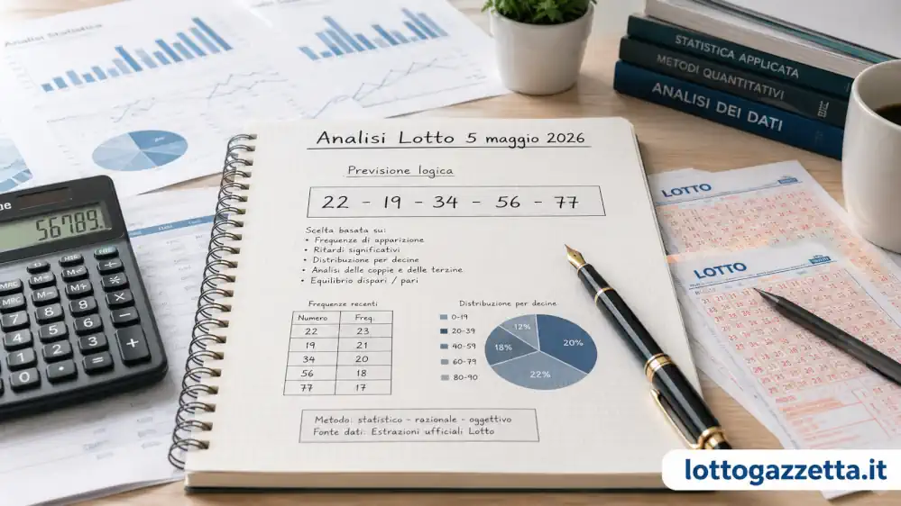 Analisi Lotto 5 maggio 2026: il nodo 22 9 Analisi Lotto 5 maggio 2026: il nodo 22