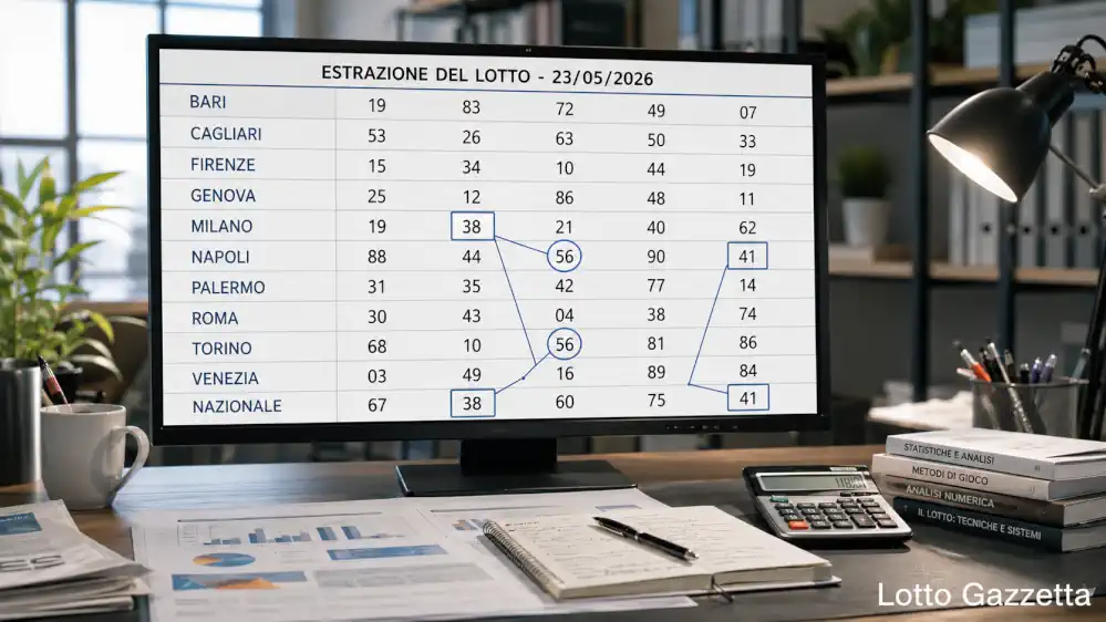 Analisi Lotto 23/05/2026: il 38 del Saggio 5 Analisi Lotto 23/05/2026: il 38 del Saggio