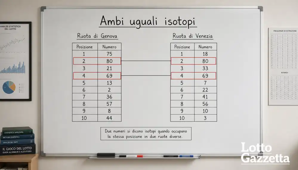 Ambi uguali isotopi Genova Venezia: 53 forte 7 Ambi uguali isotopi Genova Venezia: 53 forte