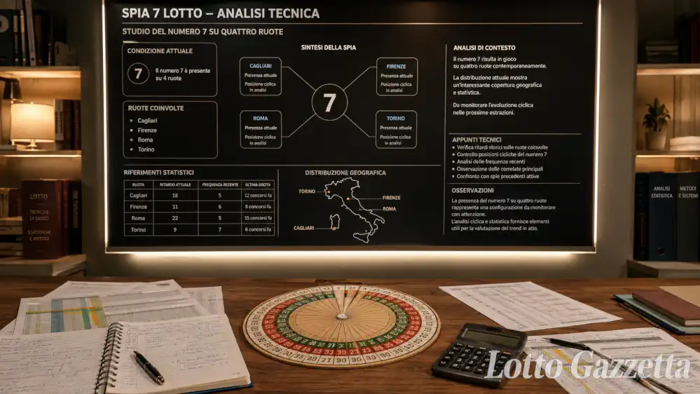 Spia 7 Lotto: analisi potente su Cagliari e Roma