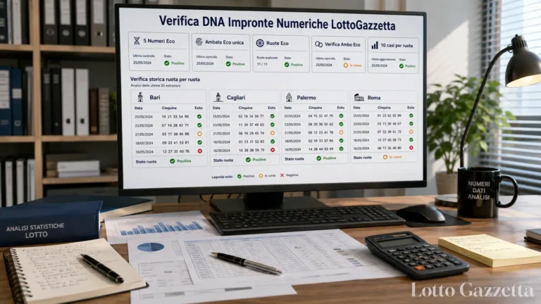 Verifica DNA Impronte Lotto: Numeri Eco e Ambata 5 Verifica DNA Impronte Lotto: Numeri Eco e Ambata