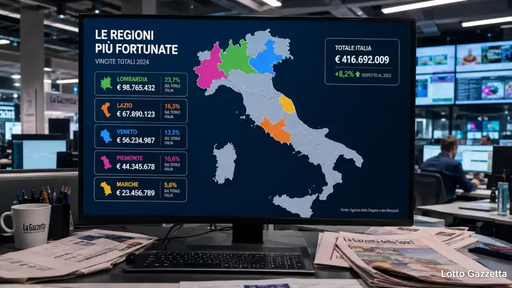 Vincite Lotto 5 maggio 2026: Veneto da record 7 Vincite Lotto 5 maggio 2026: Veneto da record