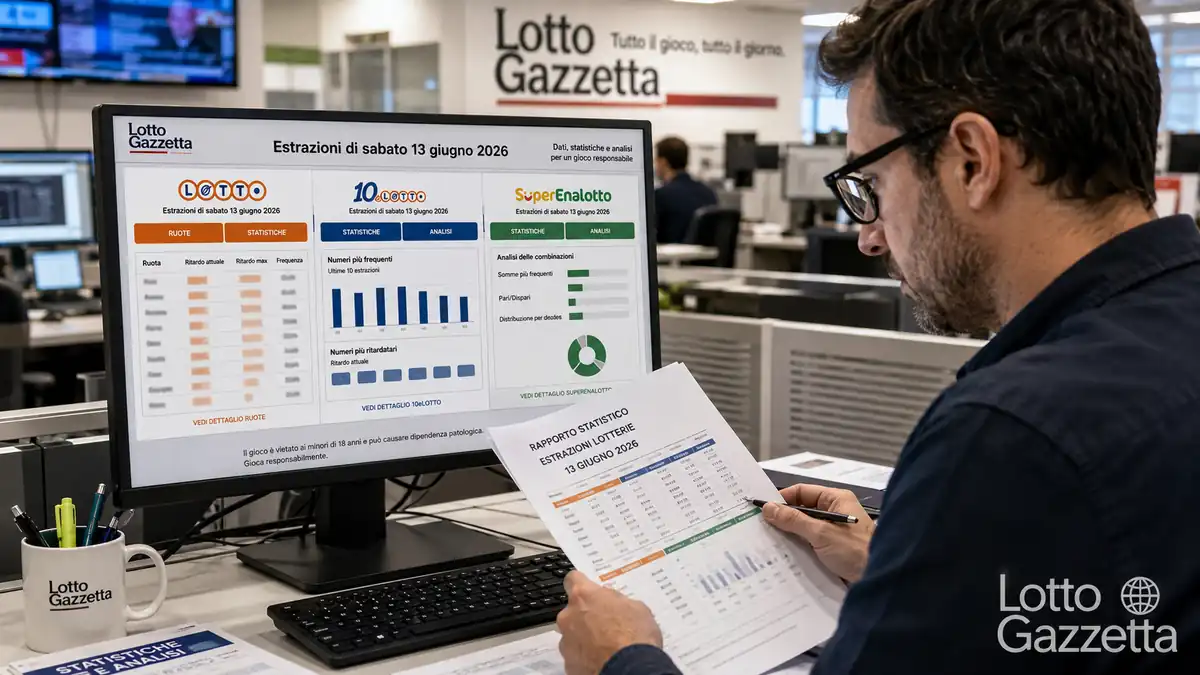 Estrazioni Lotto 10eLotto SuperEnalotto 13 giugno 2026 2 Estrazioni Lotto 10eLotto SuperEnalotto 13 giugno 2026