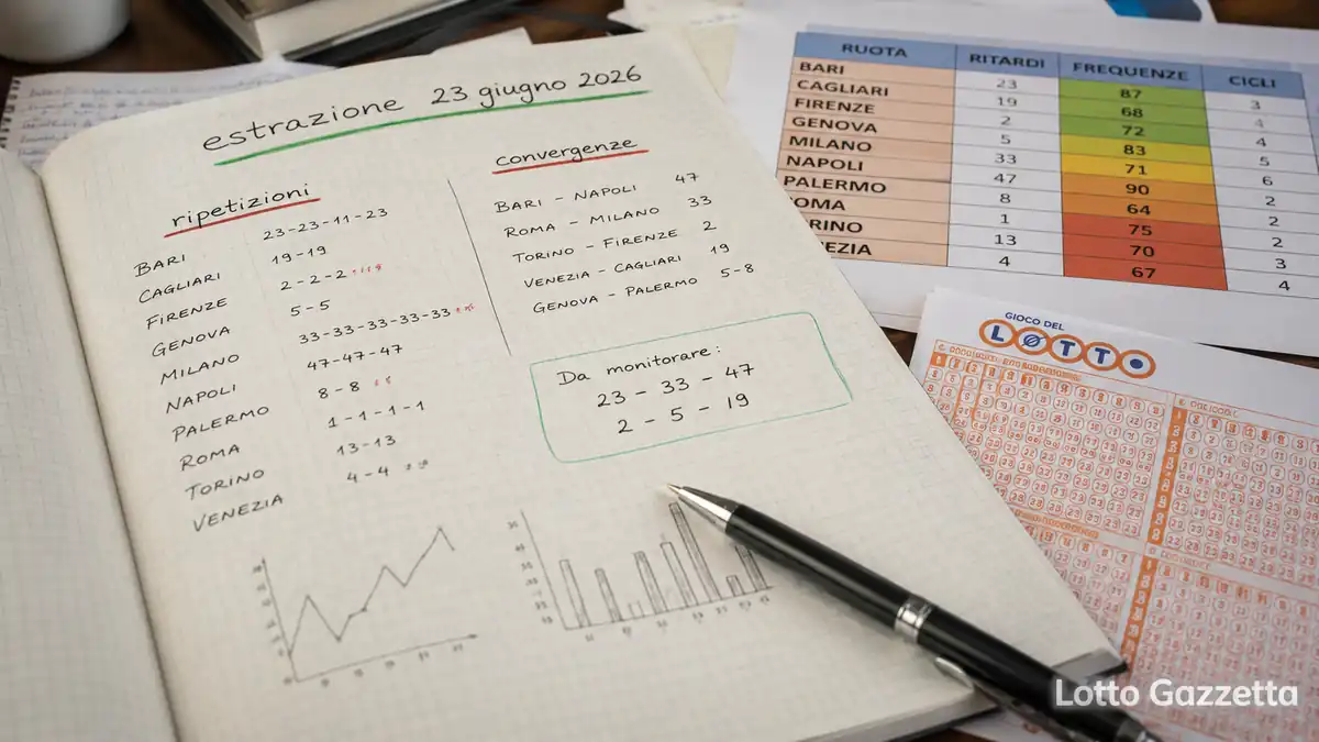 Estrazioni Lotto 23 giugno 2026: 7 segnali chiave 2 Estrazioni Lotto 23 giugno 2026: 7 segnali chiave