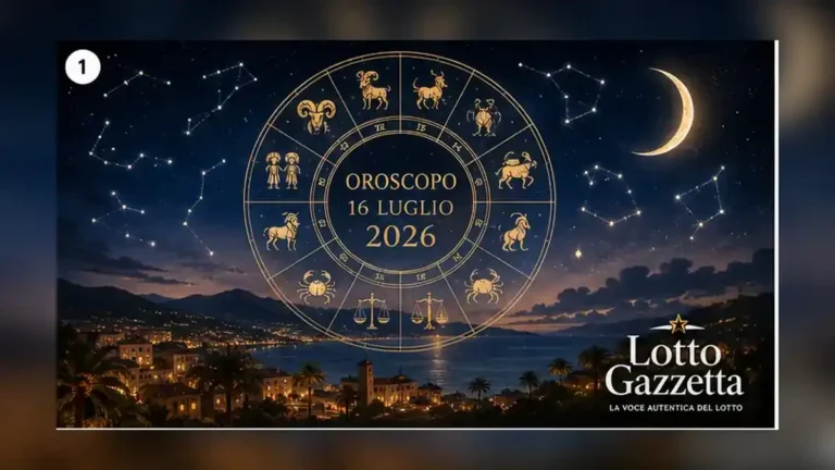 Oroscopo 16 luglio 2026: previsioni e fortuna