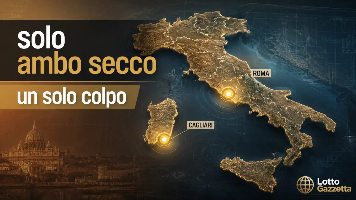 Ambo secco Lotto: colpo raro Cagliari Roma 2 Ambo secco Lotto: colpo raro Cagliari Roma