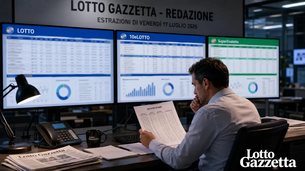 Estrazioni Lotto 10eLotto SuperEnalotto del 17 luglio 2026 5 Estrazioni Lotto 10eLotto SuperEnalotto del 17 luglio 2026