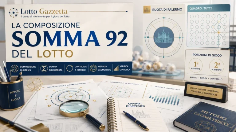La Composizione Somma 92 del Lotto: quando la geometria trova una condizione