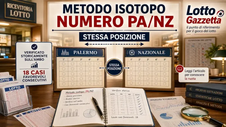 Metodo isotopo numero PA/NZ: la verifica storica della stessa posizione
