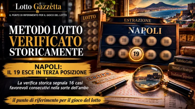 Metodo Lotto verificato storicamente sulla ruota di Napoli 4 Metodo Lotto verificato storicamente sulla ruota di Napoli