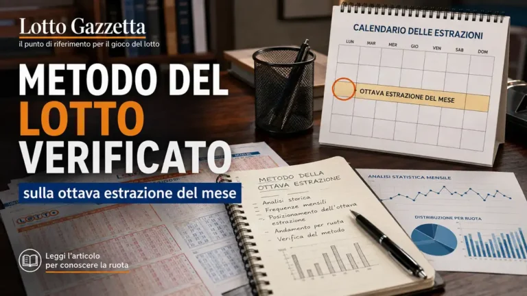 Il metodo della ottava estrazione del mese al Lotto: una verifica che chiede misura