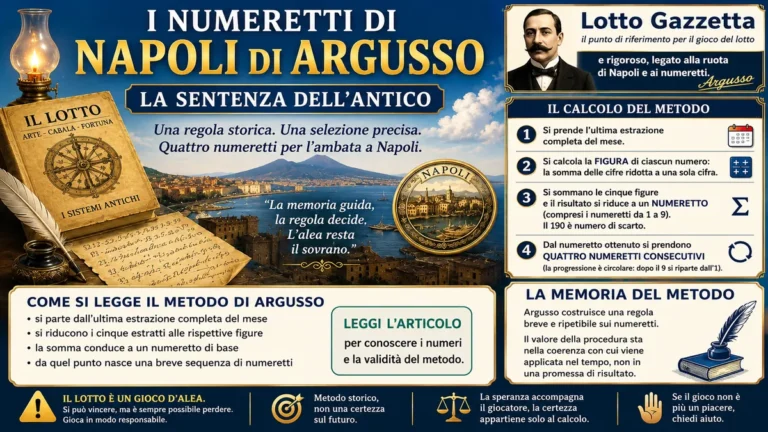 I numeretti di Napoli di Argusso: la lettura dell’ultima estrazione