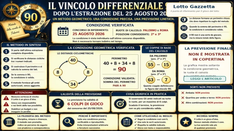 Il Vincolo Differenziale 90 dopo l’estrazione del 25 agosto 2026