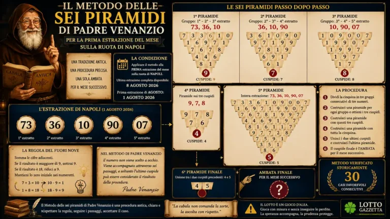 Metodo delle sei piramidi di Padre Venanzio: la regola mensile torna sulle carte antiche