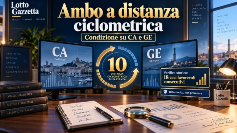 Metodo dell’ambo a distanza ciclometrica: quando la misura diventa criterio 3 Metodo dell’ambo a distanza ciclometrica: quando la misura diventa criterio