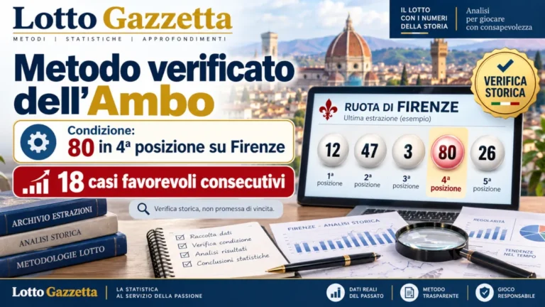Metodo verificato dell'Ambo: la forza di una condizione precisa 7 Metodo verificato dell’Ambo: la forza di una condizione precisa